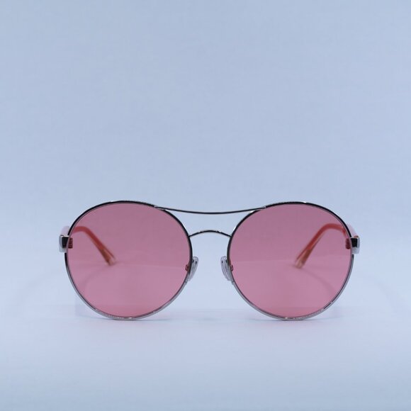 🕶️ New Jimmy Choo YANN/S 010 UR Sunglasses - Shiny Palladium with Pink Frame - Picture 2 of 11